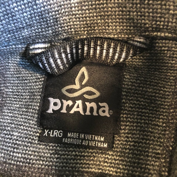 Prana wool blend full zip gray &charcoal stripe/XL - Picture 2 of 8